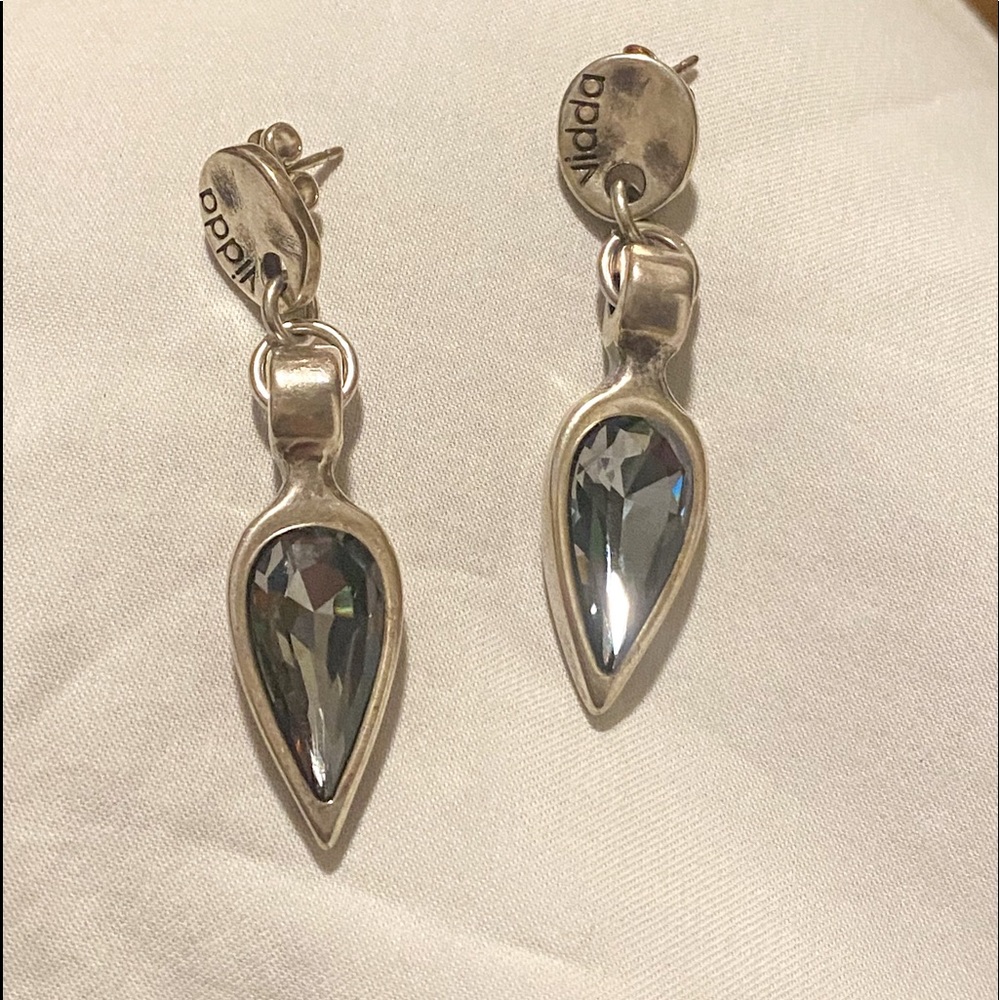 Solid Silver Swarovski Crystal Earrings - image 1